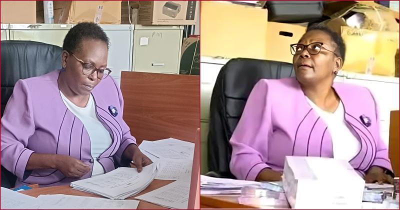 Noel Malanda was found with Sh 400,000 whose source she could not explain. Photo: Twitter.